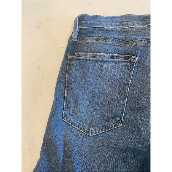 Frame Le skinny triangle raw hem blue jeans size 28 - Picture 7 of 10